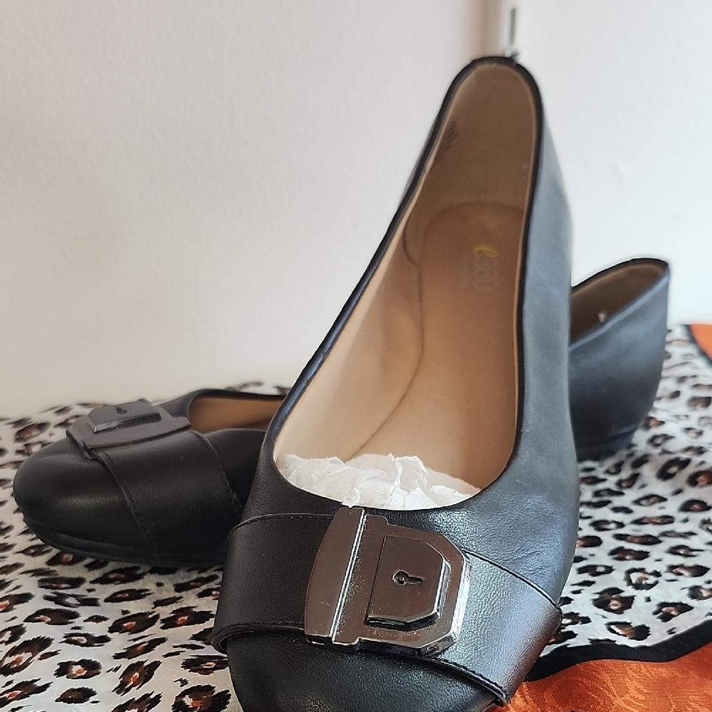 Easy Spirt  e360 Elegant Black Leather Women's Shoes